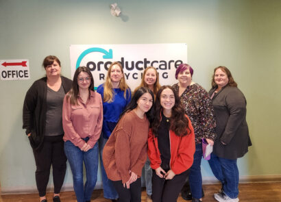 Product Care Recycling’s operations team at the Delta office.